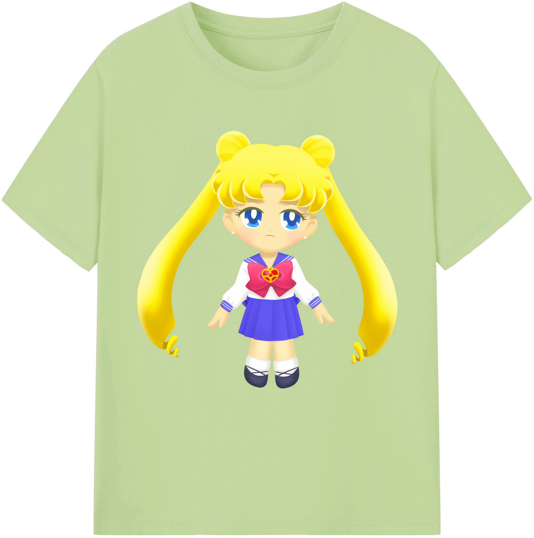 （画像用） 美少女戦士セーラームーン 愛野 美奈子 あいの みなこ Sailor Moon Aino Minako 綿100％半袖Tシャツ（フロントプリント）